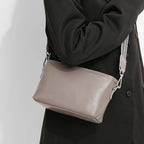 Sleek leather shoulder handbag
