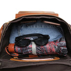 Classic leather hiking rucksack