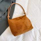 Casual suede shoulder bag for city walks