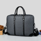 Designer-inspired leather laptop briefcase