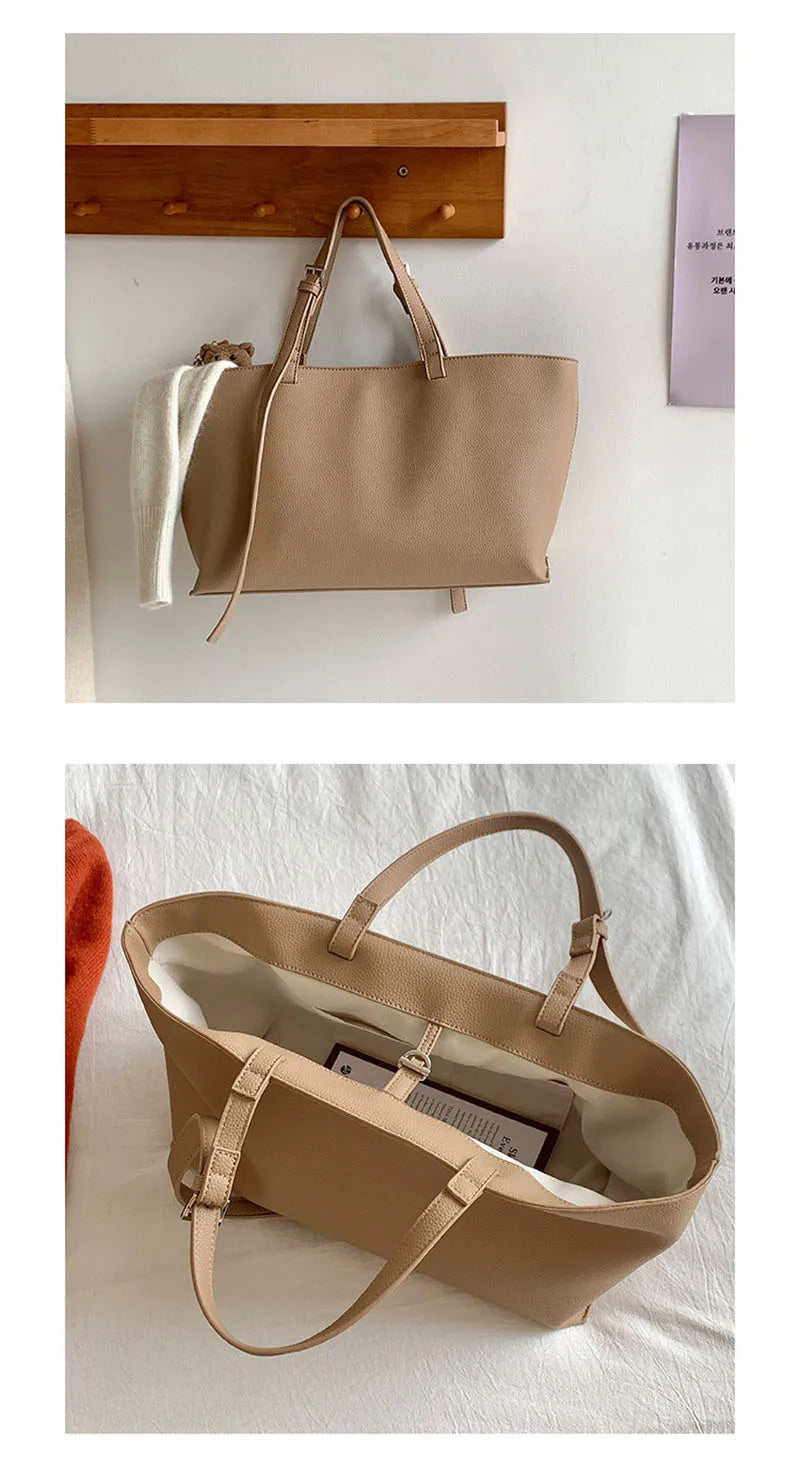 Stylish leather tote bag