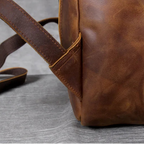 Leather hiking rucksack