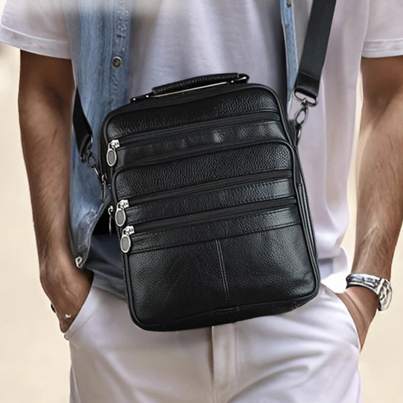 Premium leather sling crossbody bag