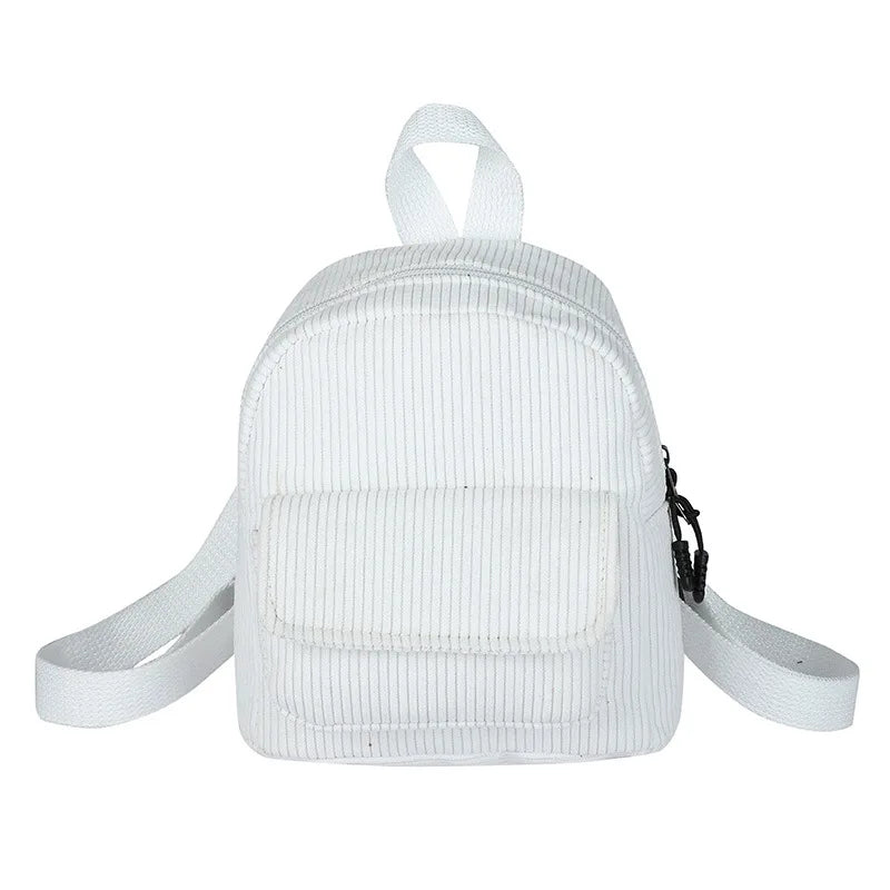 Mini corduroy backpack