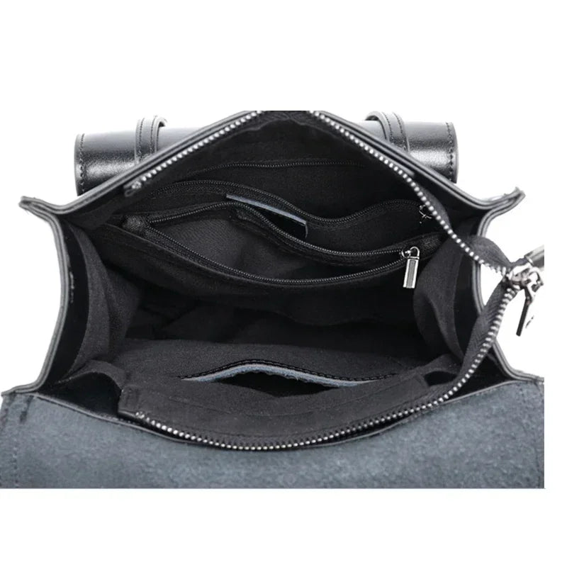 Leather satchel backpack