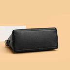 Sleek leather shoulder handbag