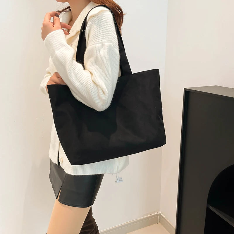 Elegant suede tote bag