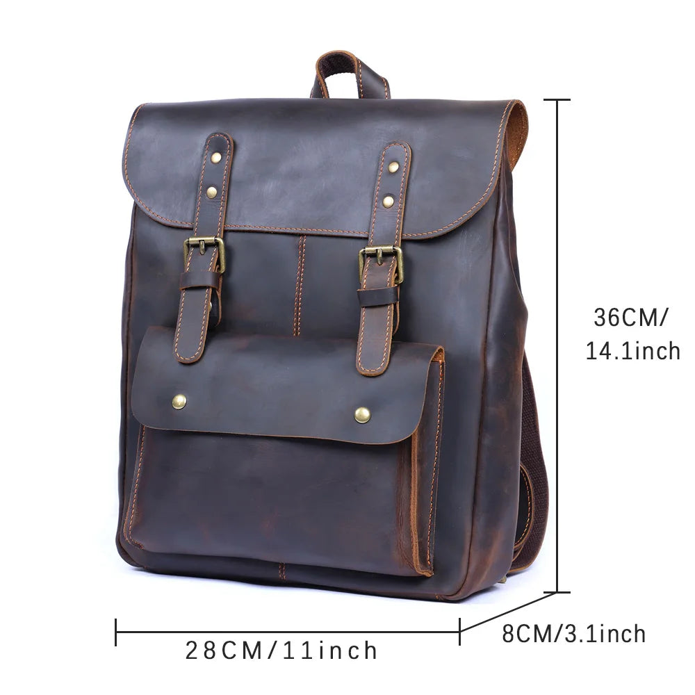 Stylish leather rucksack