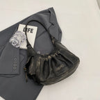 Vintage leather hobo bag