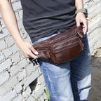 Leather crossbody bum bag