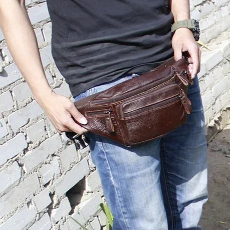 Leather crossbody bum bag