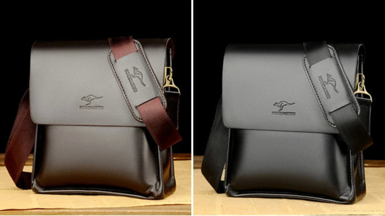 Sleek leather crossbody bag