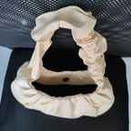 Quilted leather hobo bag