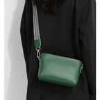 Sleek leather shoulder handbag