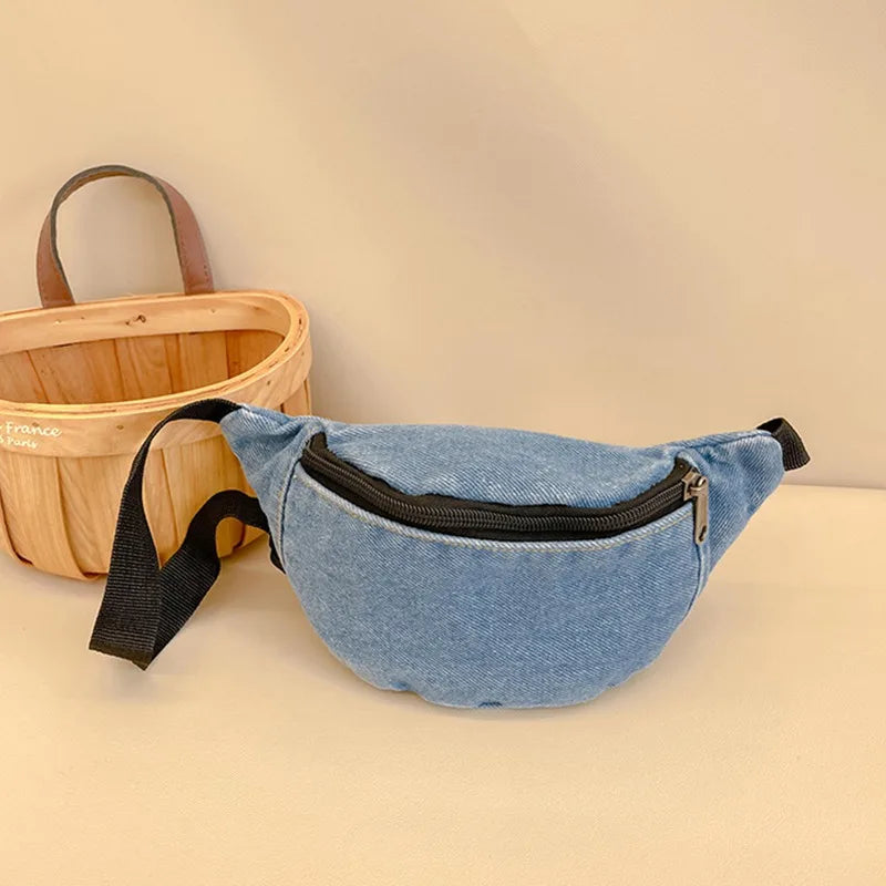 Children denim bum bag