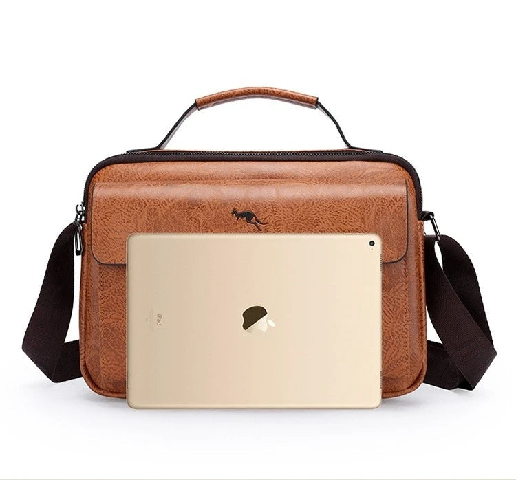 Large leather crossbody bag for women