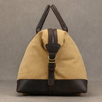 Soft leather overnight duffle bag