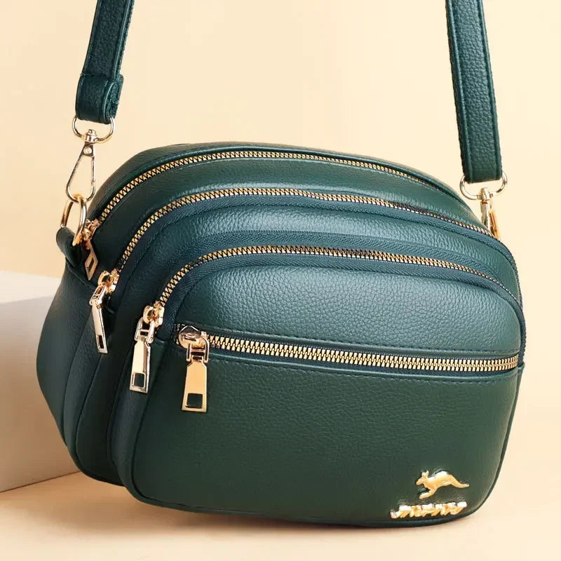 Retro leather shoulder purse