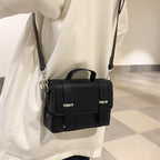 Compact leather crossbody bag