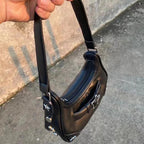 Retro leather sling bag