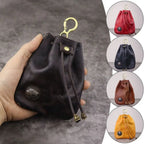 Vintage leather belt pouch
