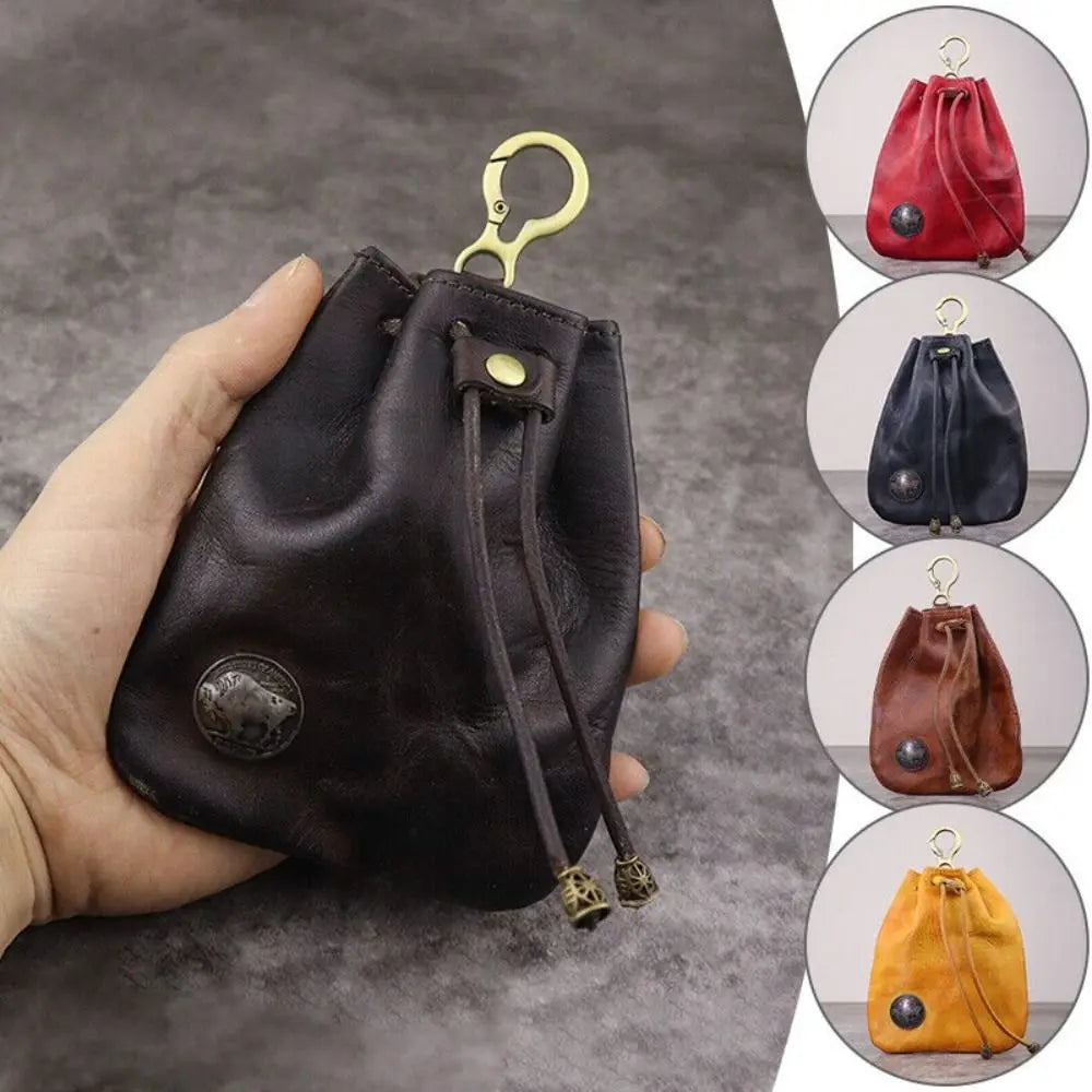 Vintage leather belt pouch