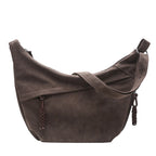 Slouchy suede shoulder bag
