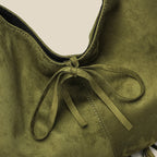 Boho suede shoulder bag