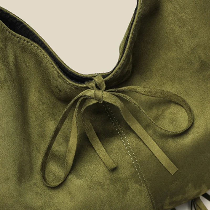 Boho suede shoulder bag