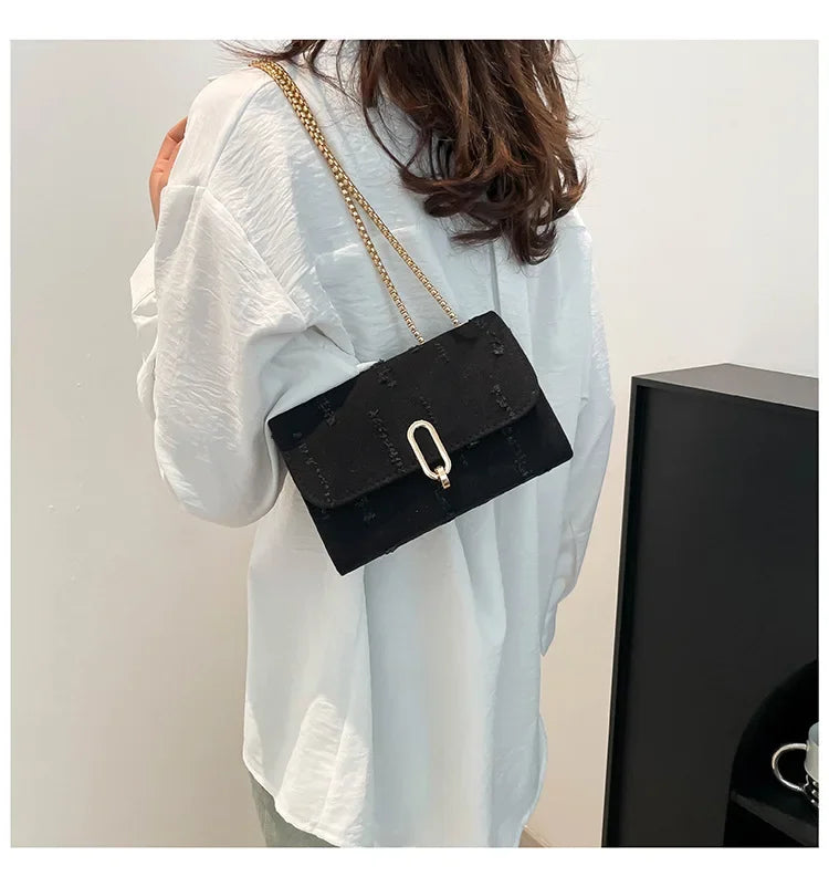 Casual washed denim purse for everyday outfits