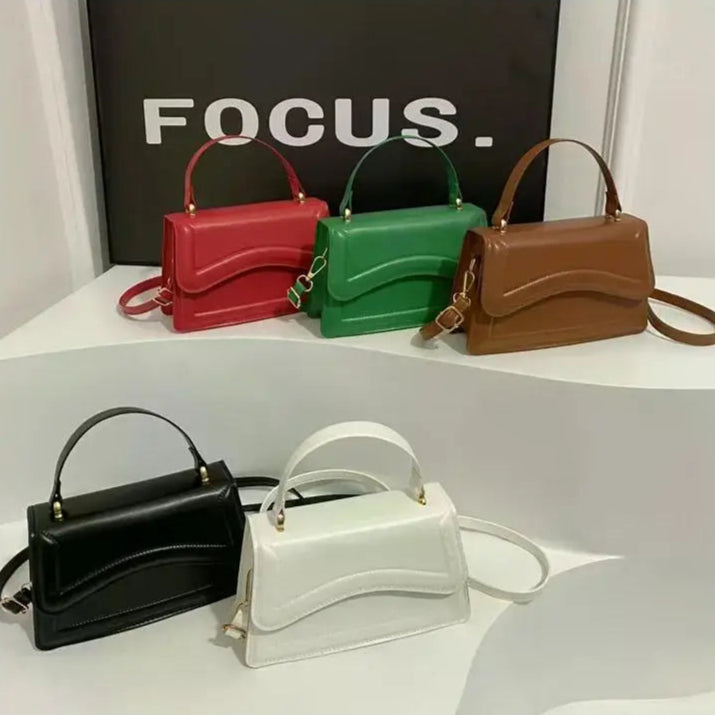 Elegant small leather crossbody bag