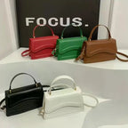 Elegant small leather crossbody bag