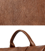 Soft leather travel backpack