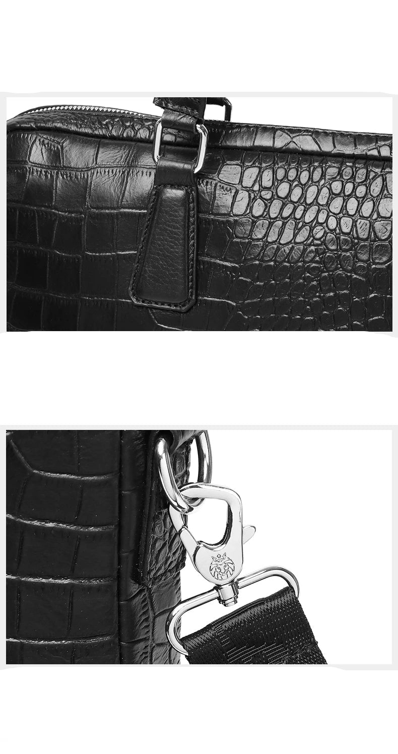 Women's leather laptop tote bag