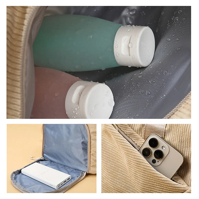 Corduroy sports gym bag with shoe pocket