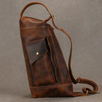 Full leather rucksack backpack