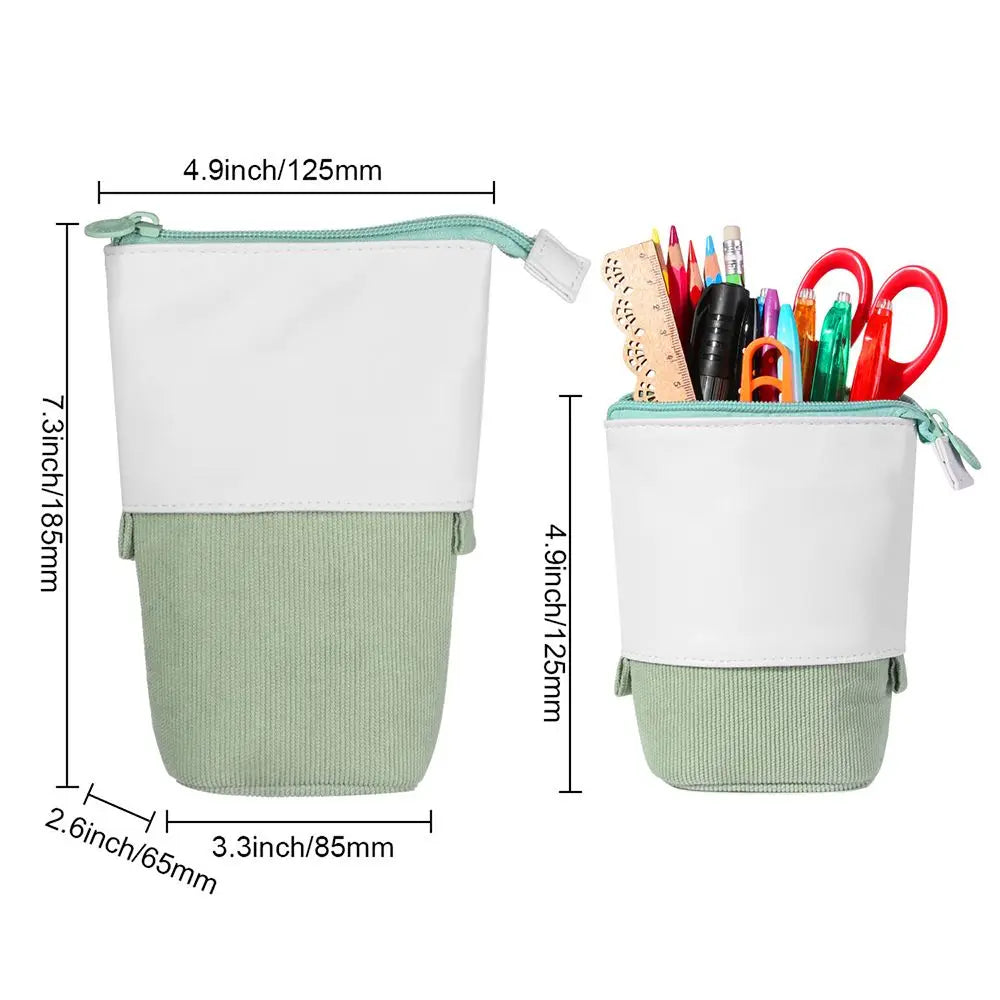 Orange stand-up pencil case