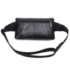 Wide-strap leather bum bag