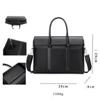 Minimalist leather briefcase for work