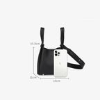 Square leather shoulder bag