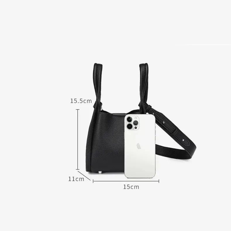 Square leather shoulder bag
