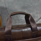 Structured leather laptop case