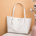 Quilted leather tote bag