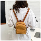 Mini corduroy backpack