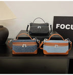 Crossbody denim purse with adjustable strap