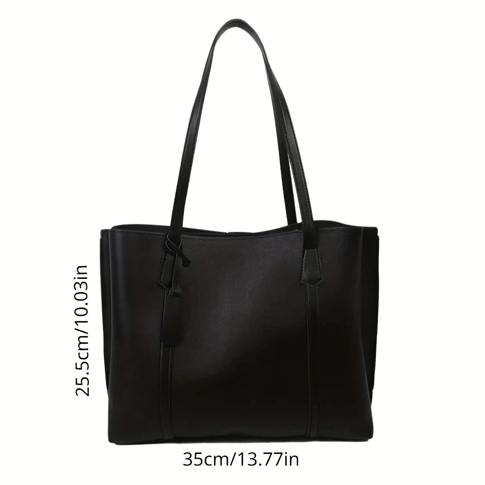 Trendy soft leather tote bag
