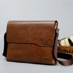 Soft leather laptop briefcase messenger bag