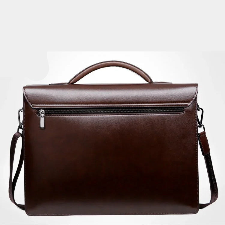 Men's leather briefcase bag