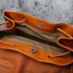 Heavy-duty leather rucksack