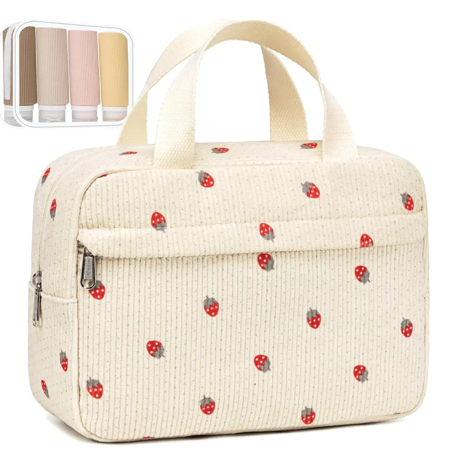 Corduroy travel toiletry bag